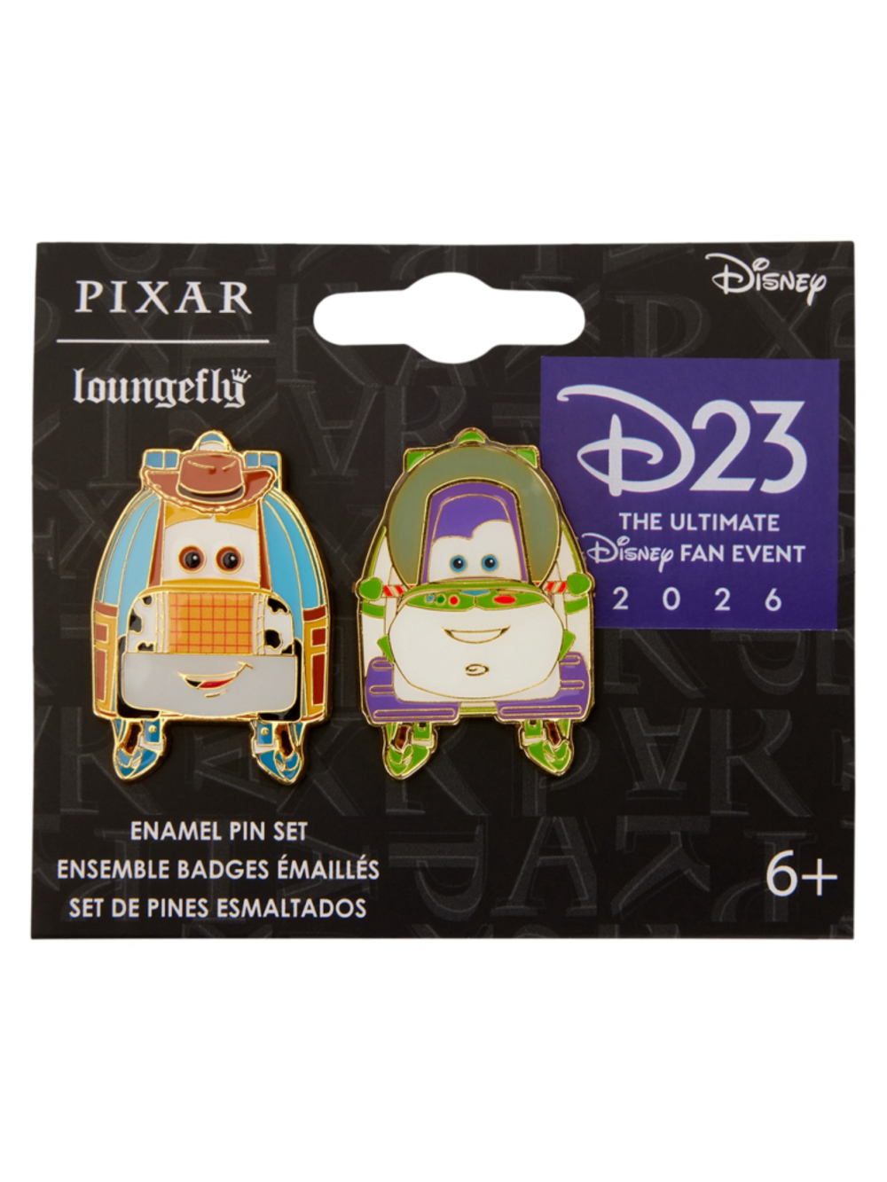 D23 Exclusive Loungefly Toy Car Story 2-Pack Pin Set
